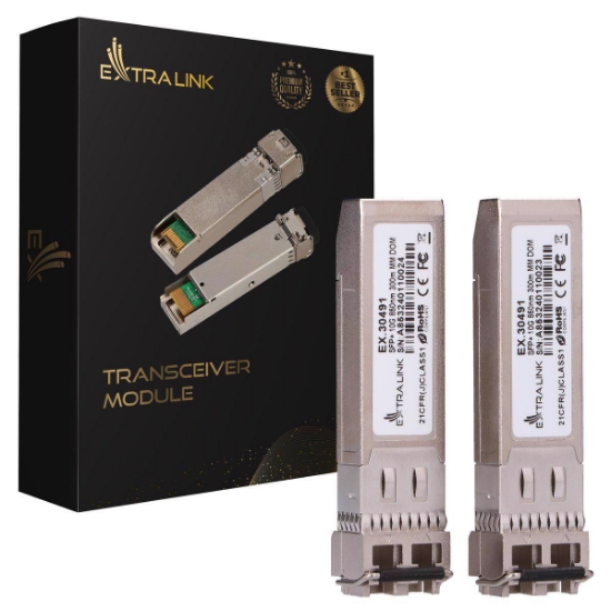 Slika Extralink SFP+ 10G 2-pack, SFP+ Module, 10Gbps, 850nm, 300m ,MM, multi mode, cena po komadu
