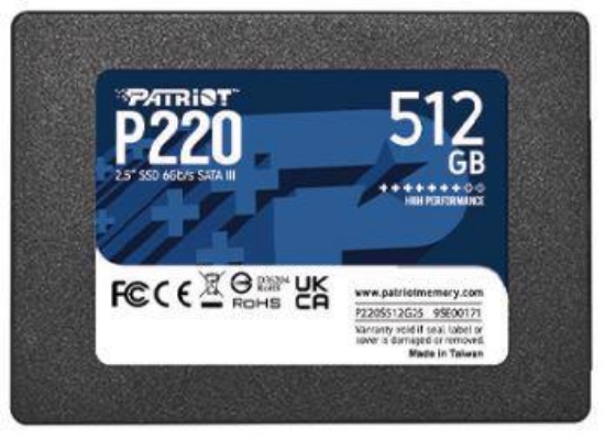 Slika SSD 2.5" SATA 3 512GB Patriot P220 550MBs/500MBs P220S512G25