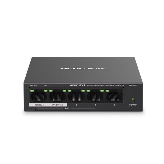 Slika Mercusys MS105GP V3.0, 5-Port PoE Gigabit Desktop Switch with 4-Port PoE+ 65W