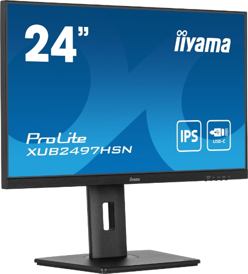 Slika IIYAMA 24" XUB2497HSN-B1 1920 x 1080 100Hz, 1ms, USB HUb Type C  65W, RJ45