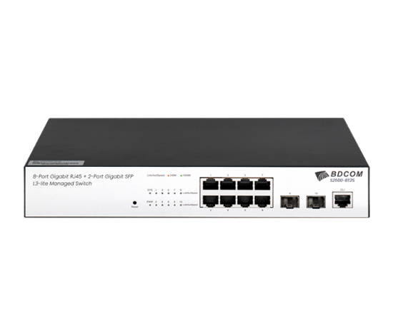 Slika BDCOM S2500-8T2S ,switch 8 x Gigabit RJ45, 2 x Gigabit SFP, L3-lite