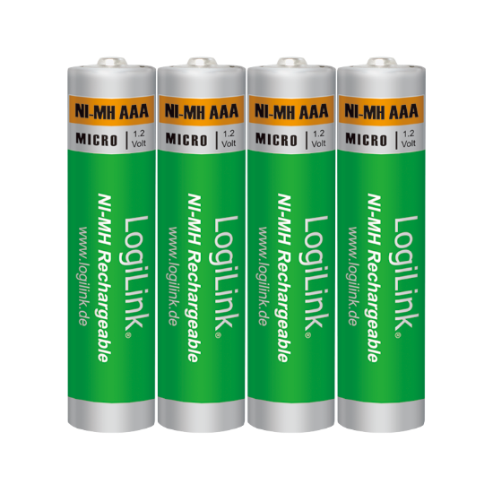 Slika Logilink punjive baterije AAA 1.2V, NiMH, 4kom