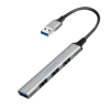 Slika Logilink HUB 3.0, 4 x USB-A, ultra slim, aluminimum, siva