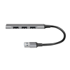 Slika Logilink HUB 3.0, 4 x USB-A, ultra slim, aluminimum, siva