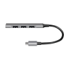 Slika Logilink HUB type C ultra slim, 4 x USB-A, aluminimum