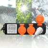 Slika Logilink produžni kabl outdoor 3 mesta, LCD displej potrošnje, 1.4m, IP44, crna