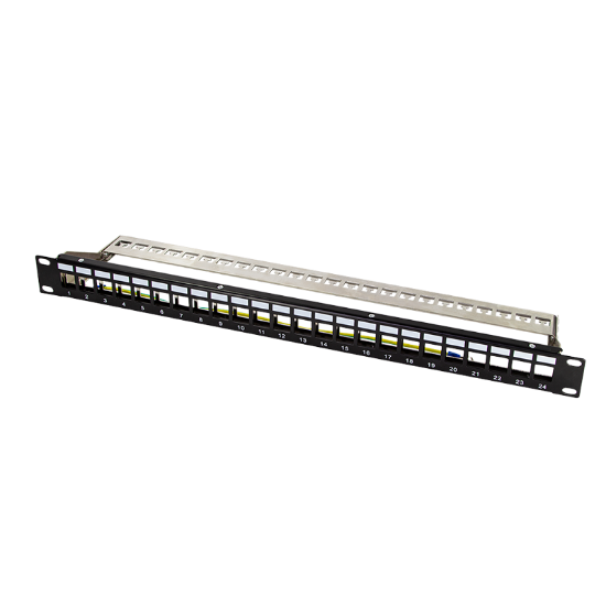 Slika Logilink 19'' Patch Panel 1U, 24, prazan, sa nosačem kabla i uzemljenjem