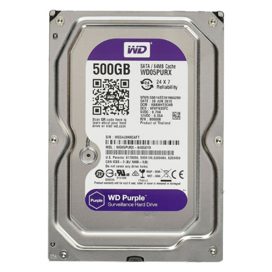 Slika WD 3.5 SATA 500GB PURPLE, WD05PURX